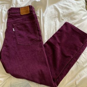 Levi Wedgie straight corduroy jeans